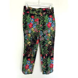 Soft Surrounding Floral Allover Print Pull-on Pants Black Size Petite Small